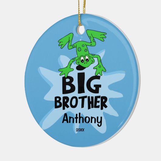 Kikker Big Brother Kerstversiering Keramisch Ornament (Links)