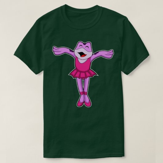Kikker bij Ballet Dance met rok T-shirt (Design voorkant)