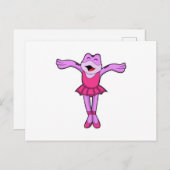 Kikker bij balletdans met rok briefkaart (Voorkant / Achterkant)