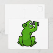 Kikker bij bodybuilding met halters briefkaart (Voorkant / Achterkant)