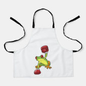 Kikker bij Boxing met gebarsten handschoenen Schort (Voorkant)