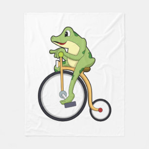 Kikker bij Circus met Bicycle.PNG Fleece Deken