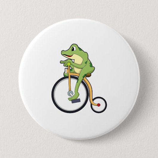 Kikker bij Circus met Bicycle.PNG Ronde Button 7,6 Cm (Voorkant)