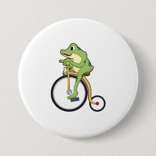 Kikker bij Circus met Bicycle.PNG Ronde Button 7,6 Cm