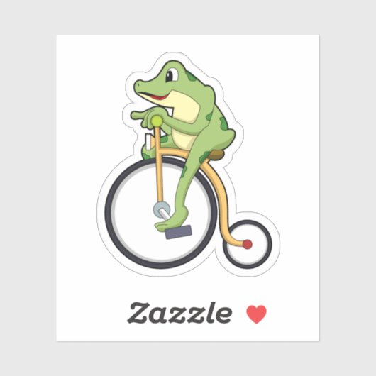 Kikker bij Circus met Bicycle.PNG Sticker (Vel)