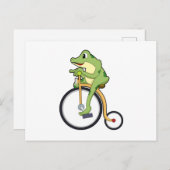 Kikker bij Circus met Fiets.PNG Briefkaart (Voorkant / Achterkant)