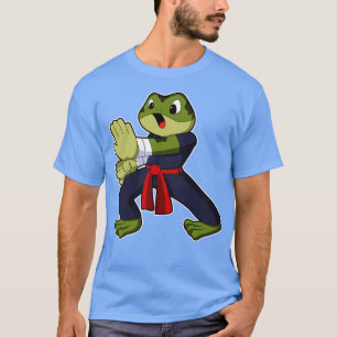 Kikker bij de vechtsport Karate met gordel T-shirt