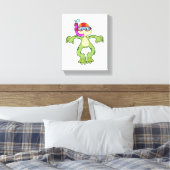 Kikker bij duiken met Snorkel Canvas Afdruk (Insitu (Slaapkamer))