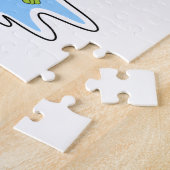 Kikker bij duiken met Snorkel Legpuzzel (Zijkant)