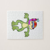 Kikker bij duiken met Snorkel Legpuzzel (Horizontaal)