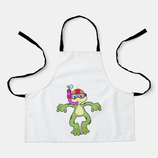 Kikker bij duiken met Snorkel Schort (Voorkant)