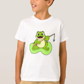 Kikker bij Gevist met Geviste stang T-shirt (Voorkant)