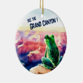 Kikker bij het Grand Canyon Souvenir Keramisch Ornament (Rechts)