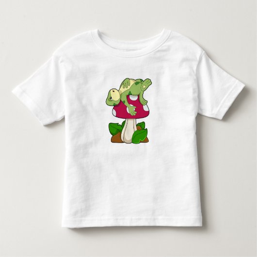 Kikker bij het slapen met paddenstoel kinder shirts (Voorkant)
