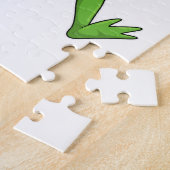 Kikker bij Hockey met Hockey bat Legpuzzel (Zijkant)