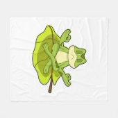 Kikker bij Meditate Fleece Deken (Voorkant (Horizontaal))