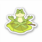 Kikker bij Meditate Sticker (Voorkant)