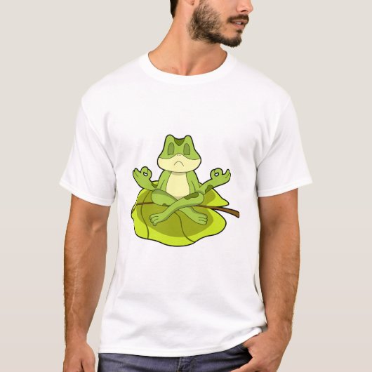 Kikker bij Meditate T-shirt (Voorkant)