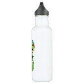 Kikker bij muziek met hoofdtelefoon waterfles  (Rechts)