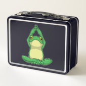 Kikker bij Yoga in kruislegge (Achterkant)