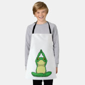 Kikker bij Yoga in kruislegge Schort (Gedragen)