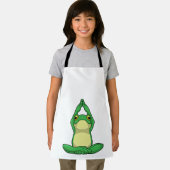 Kikker bij Yoga in kruislegge Schort (Insitu)