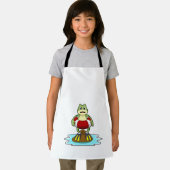 Kikker bij zwemmen met zwembad schort (Insitu)