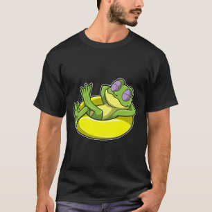 Kikker bij zwemmen met zwembad t-shirt