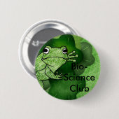 kikker, Bio-Science Club Ronde Button 5,7 Cm (Voorkant /achterkant)