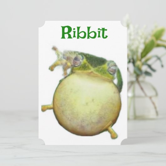Kikker Birthday Kaart (Staand voorkant)