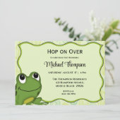 Kikker Birthday Party Invitation Kaart (Staand voorkant)