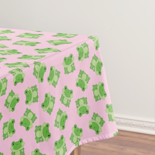 Kikker Birthday Party Pink Tafelkleed (Voorbeeld)