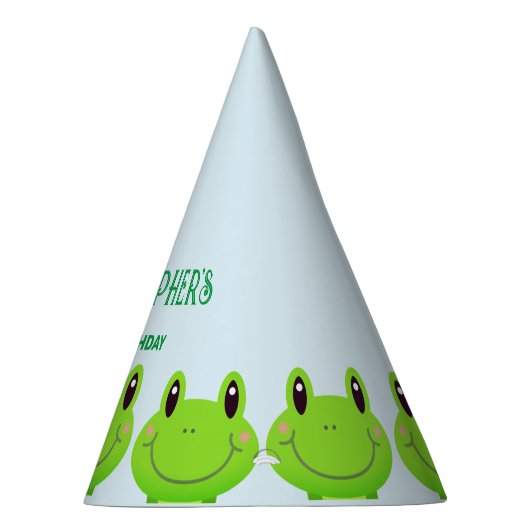 Kikker Birthday Party Theme Lovely Blue Feesthoedjes (Rechts)