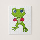 Kikker Boxer Boxer Boxing-handschoenen Legpuzzel (Verticaal)