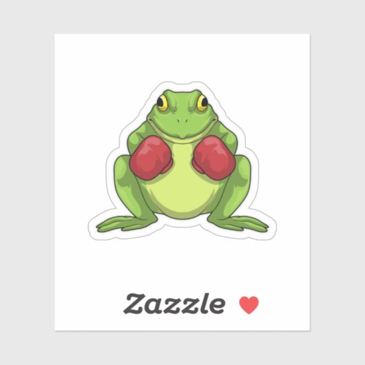 Kikker Boxer Boxing-handschoenen Sticker (Vel)