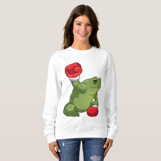 Kikker Boxer Boxing-handschoenen Trui (Voorkant volledig)