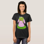 Kikker Bruid Bloem Huwelijk T-shirt (Voorkant volledig)