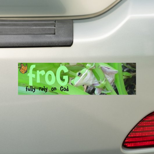 kikker bumpersticker (Op auto)