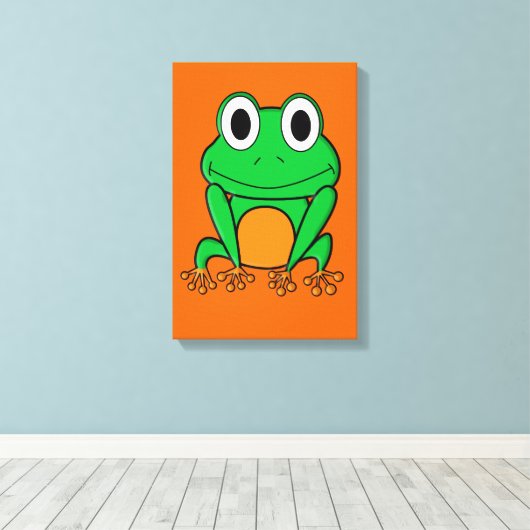 Kikker Canvas Afdruk (Insitu (Houten vloer))