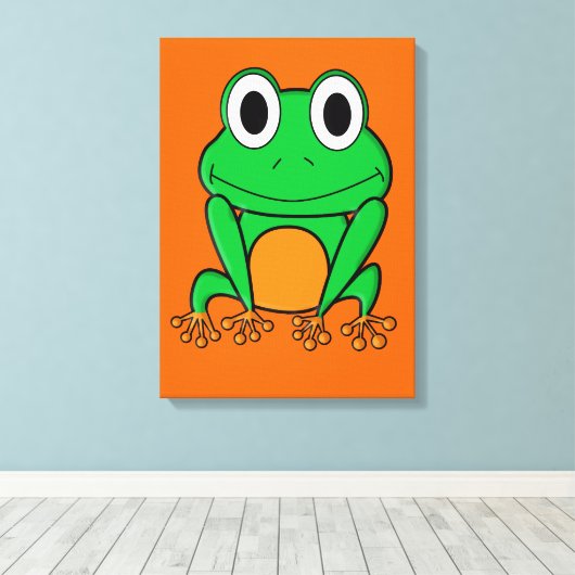 Kikker Canvas Afdruk (Insitu (Houten vloer))