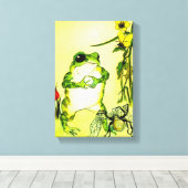 Kikker Canvas Afdruk (Insitu (Houten vloer))