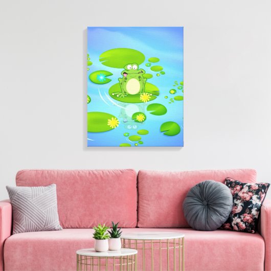 Kikker Canvas Afdruk (Insitu (Woonkamer))