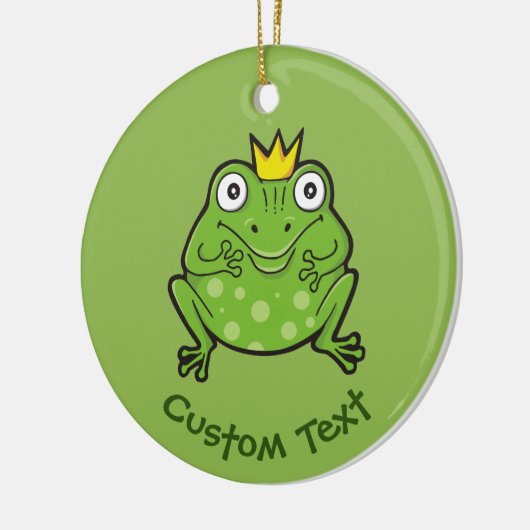 Kikker-Cartoon Keramisch Ornament (Links)