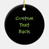 Kikker-Cartoon Keramisch Ornament (Achterkant)