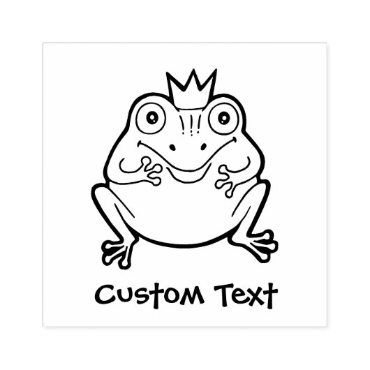 Kikker-Cartoon Rubberstempel (Afrduk)