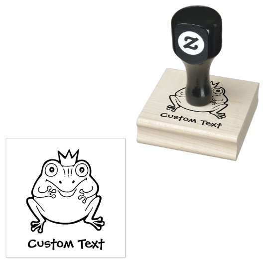 Kikker-Cartoon Rubberstempel (Gestempeld)