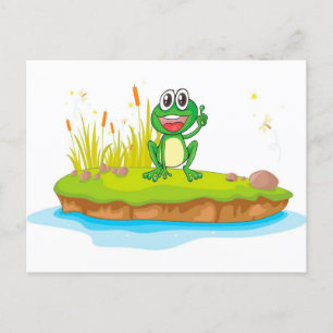 Kikker-cartoon schattig Geweldige geschenk Feestdagenkaart