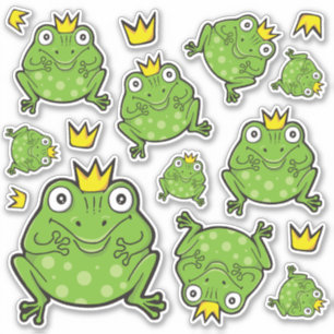 Kikker Cartoon sticker set