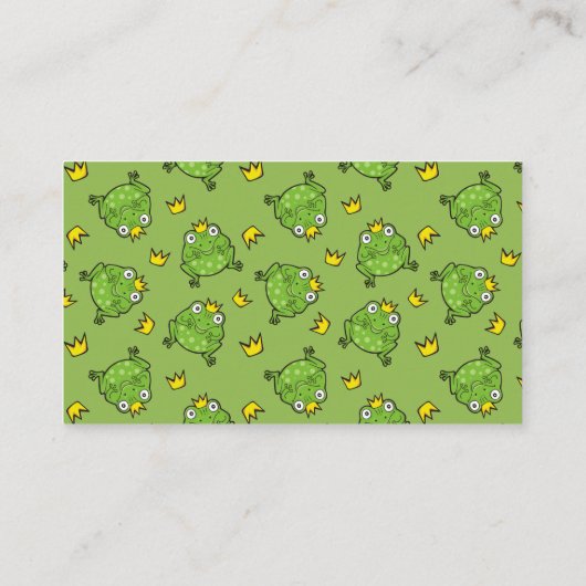 Kikker-Cartoon Visitekaartje (Achterkant)