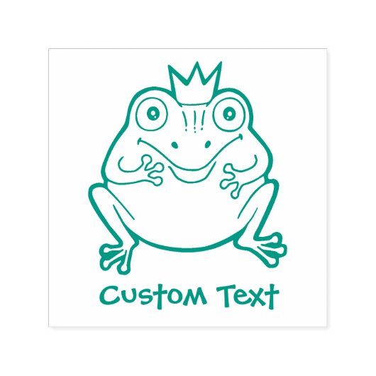 Kikker-Cartoon Zelfinktende Stempel (Design)